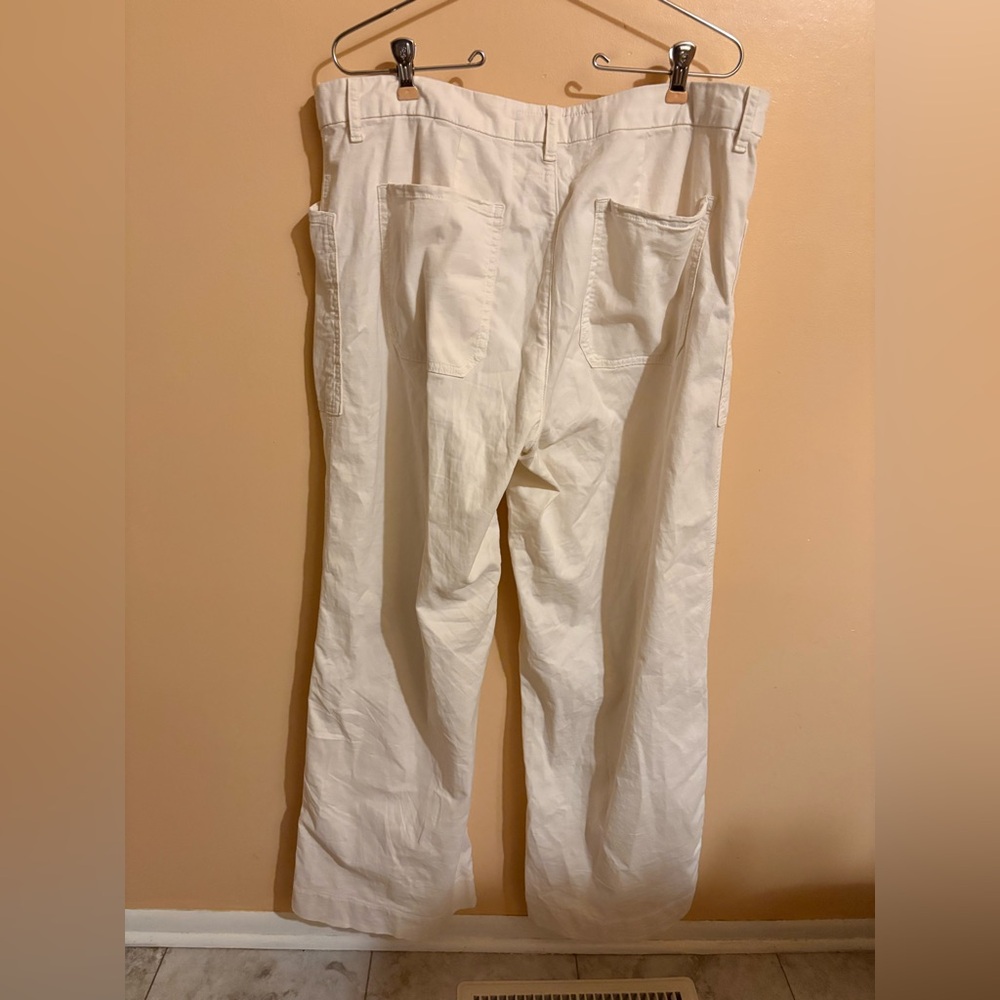 Frank & Eileen Limerick Wide-Leg Carpenter Pants in Chalk - Picture 6 of 9